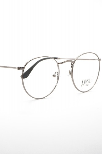 Husky - Occhiali da vista in metallo tondi unisex argento - 1354 2A