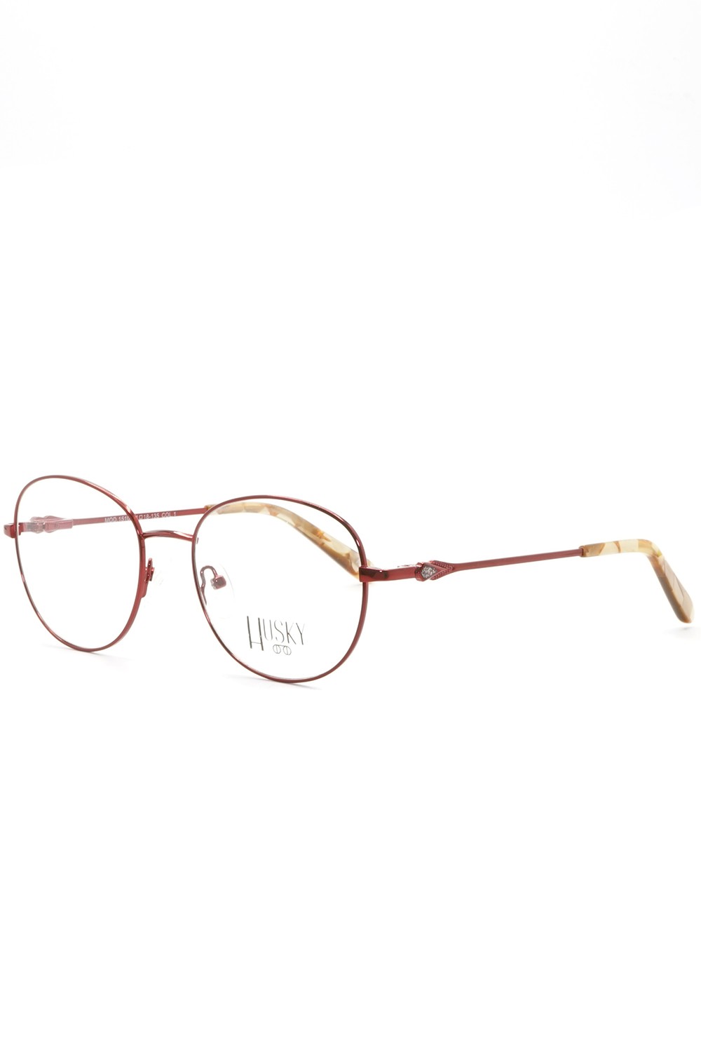 Husky - Occhiali da vista in metallo tondi per donna rosso - 1510 1