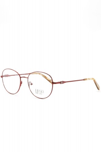 Husky - Occhiali da vista in metallo tondi per donna rosso - 1510 1