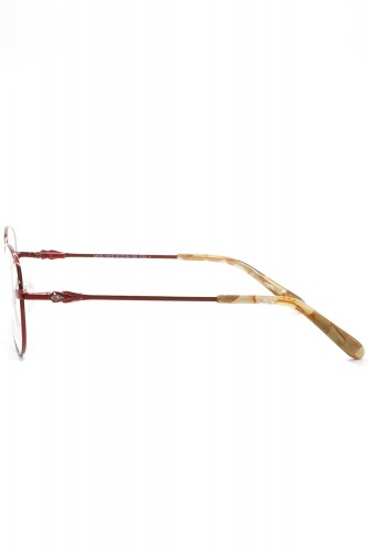 Husky - Occhiali da vista in metallo tondi per donna rosso - 1510 1