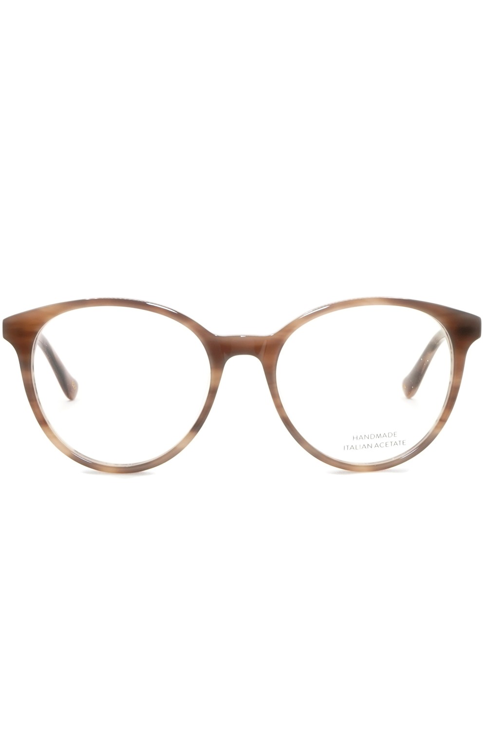 Battatura - Occhiali da vista in celluloide tondi per donna tartarugato -