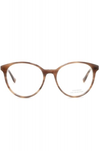 Battatura - Occhiali da vista in celluloide tondi per donna tartarugato -