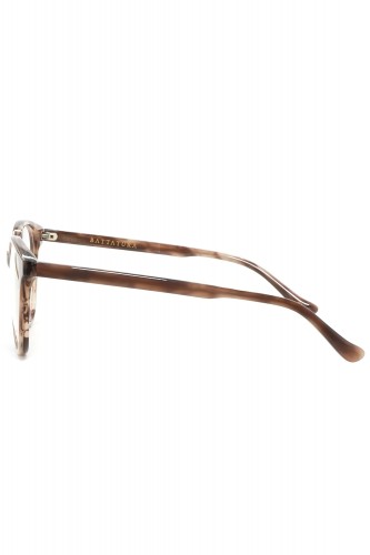 Battatura - Occhiali da vista in celluloide tondi per donna tartarugato -