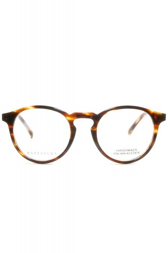 Battatura - Occhiali da vista in celluloide tondi unisex tartarugato - NAPOLI 2