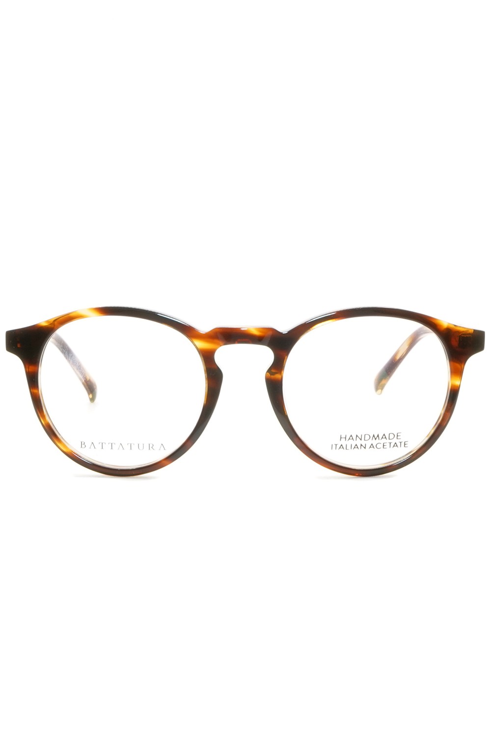 Battatura - Occhiali da vista in celluloide tondi unisex tartarugato - NAPOLI