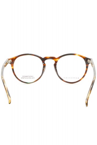 Battatura - Occhiali da vista in celluloide tondi unisex tartarugato - NAPOLI