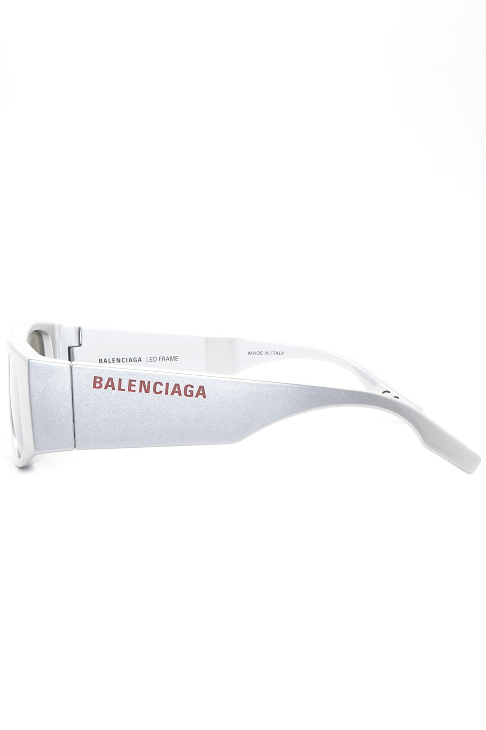 Balenciaga - Occhiali da sole in plastita rettangolari a LED unisex grigio -