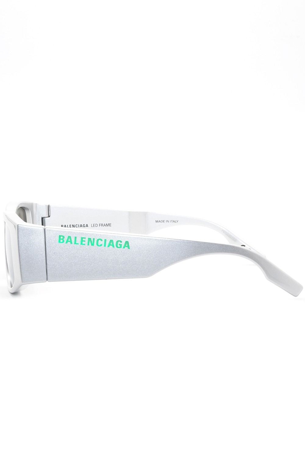 Balenciaga - Occhiali da sole in plastita rettangolari a LED unisex grigio -