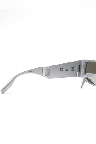 Balenciaga - Occhiali da sole in plastita rettangolari a LED unisex grigio -