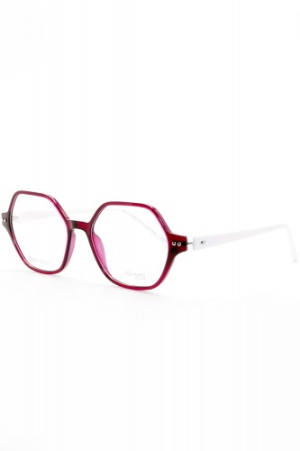 iGreen - Occhiali da vista in celluloide esagonali per donna con clip solare