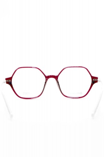 iGreen - Occhiali da vista in celluloide esagonali per donna con clip solare