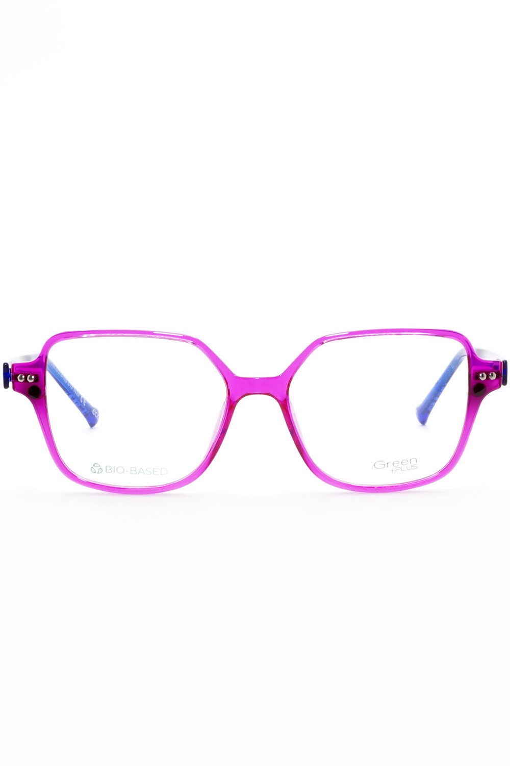 iGreen - Occhiali da vista in celluloide squadrati per donna con clip solare