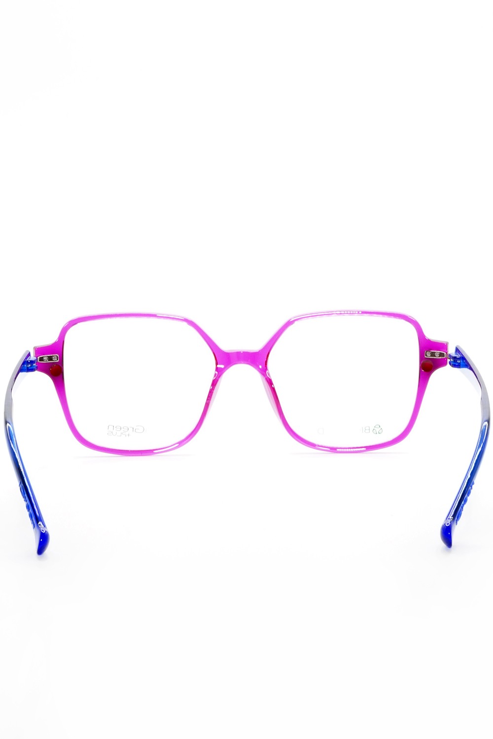 iGreen - Occhiali da vista in celluloide squadrati per donna con clip solare