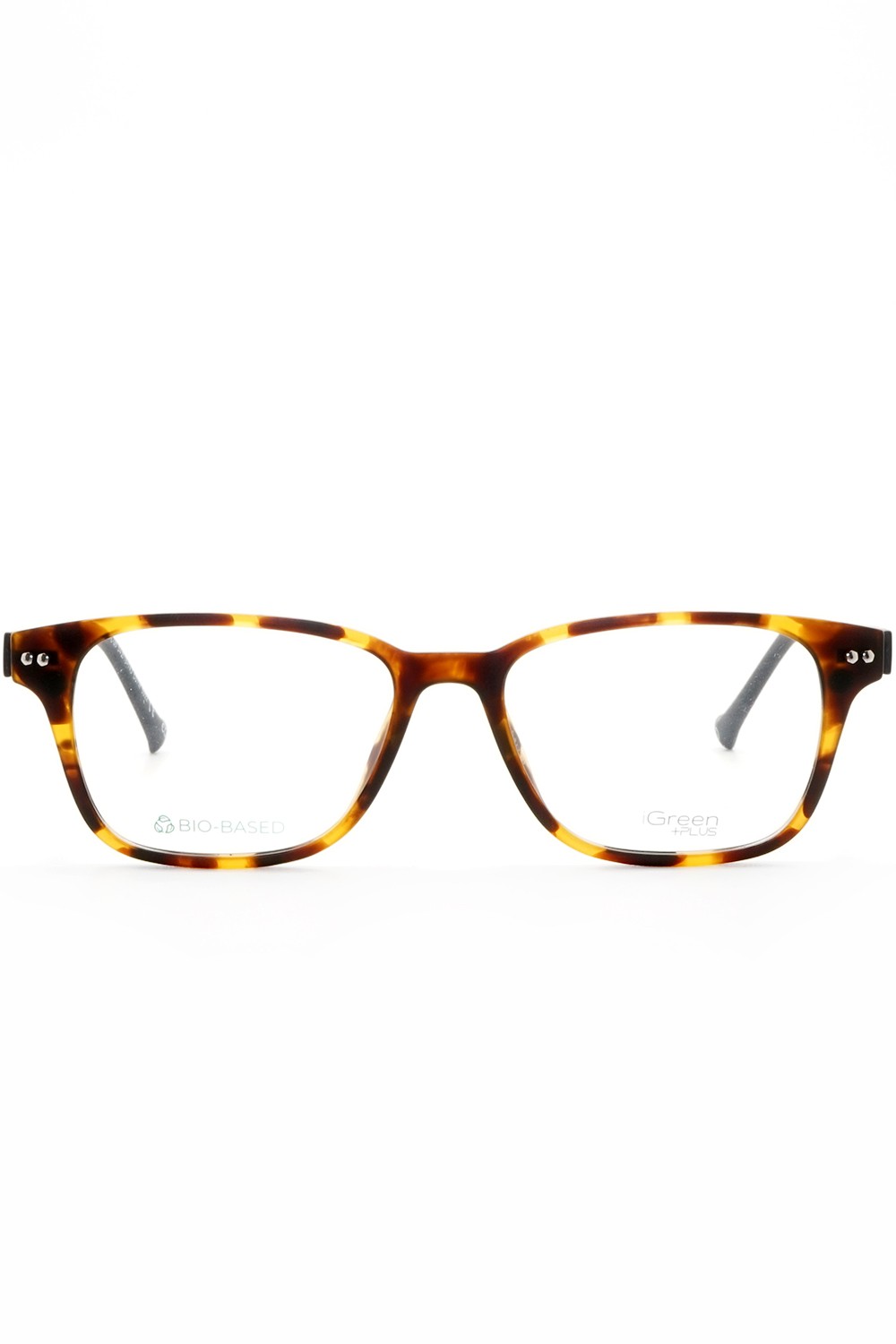 iGreen - Occhiali da vista in celluloide rettangolari unisex con clip solare