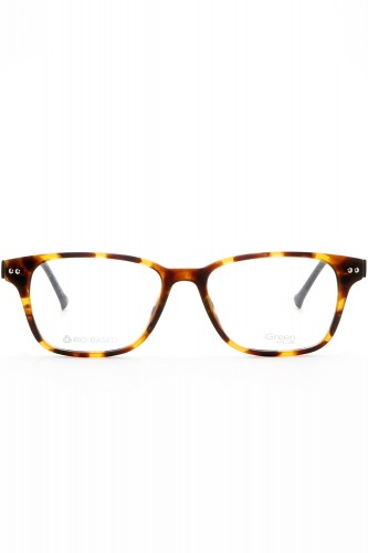 iGreen - Occhiali da vista in celluloide rettangolari unisex con clip solare