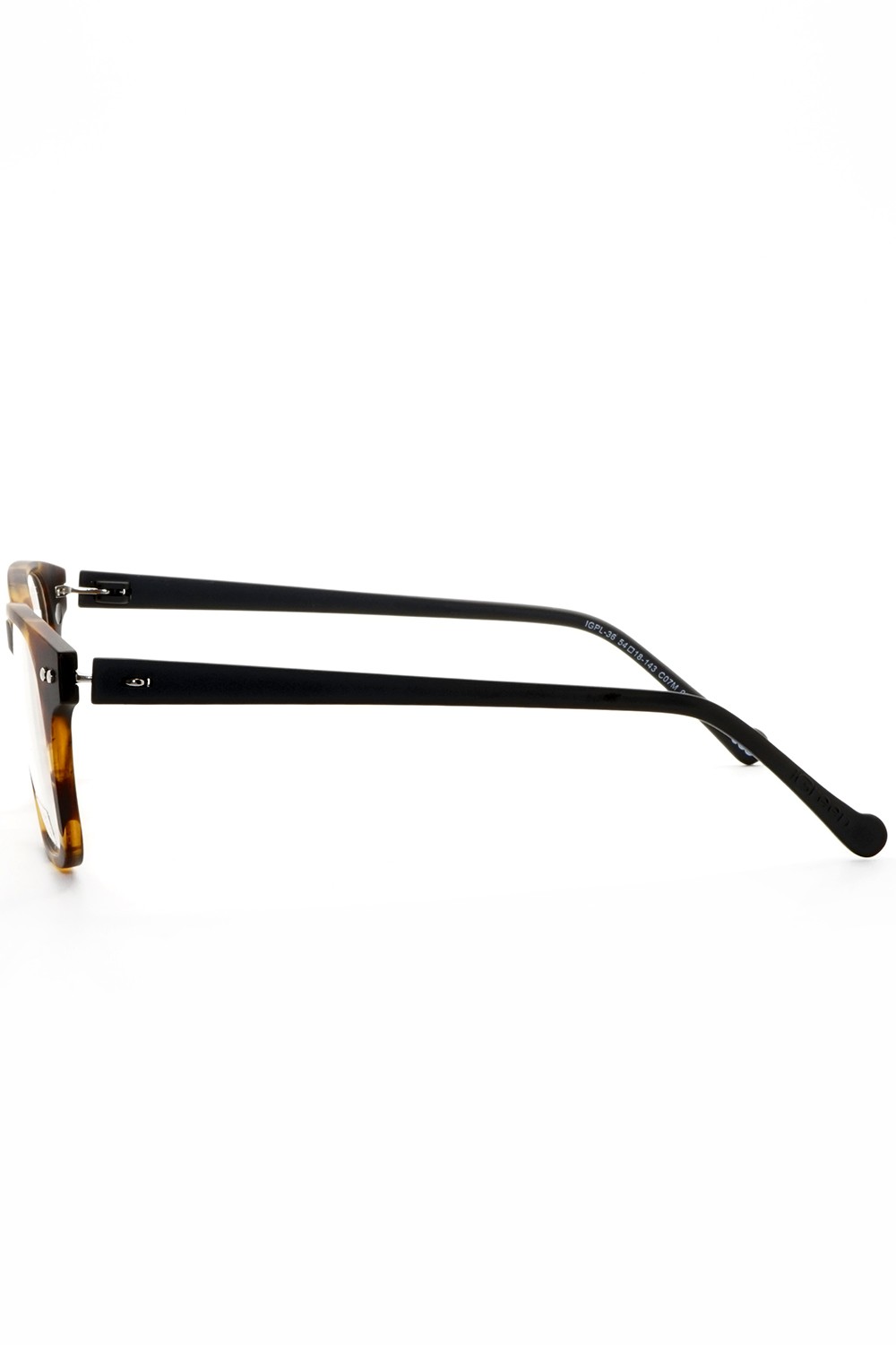 iGreen - Occhiali da vista in celluloide rettangolari unisex con clip solare