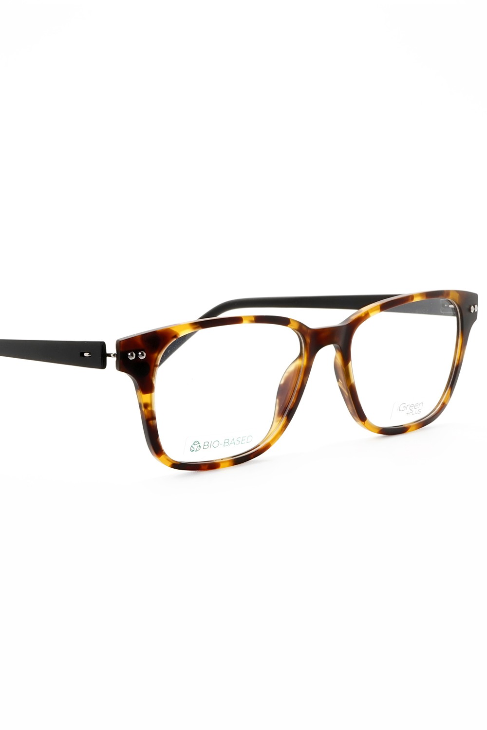 iGreen - Occhiali da vista in celluloide rettangolari unisex con clip solare