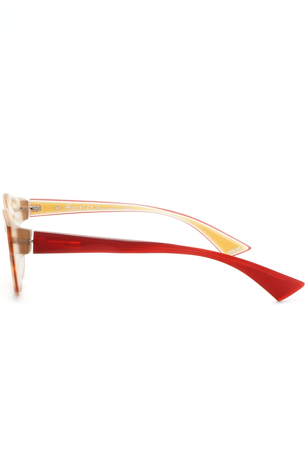 Piero Massaro - Occhiali da vista in celluloide rettangolari unisex tartarugato