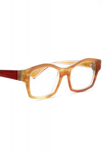 Piero Massaro - Occhiali da vista in celluloide rettangolari unisex tartarugato