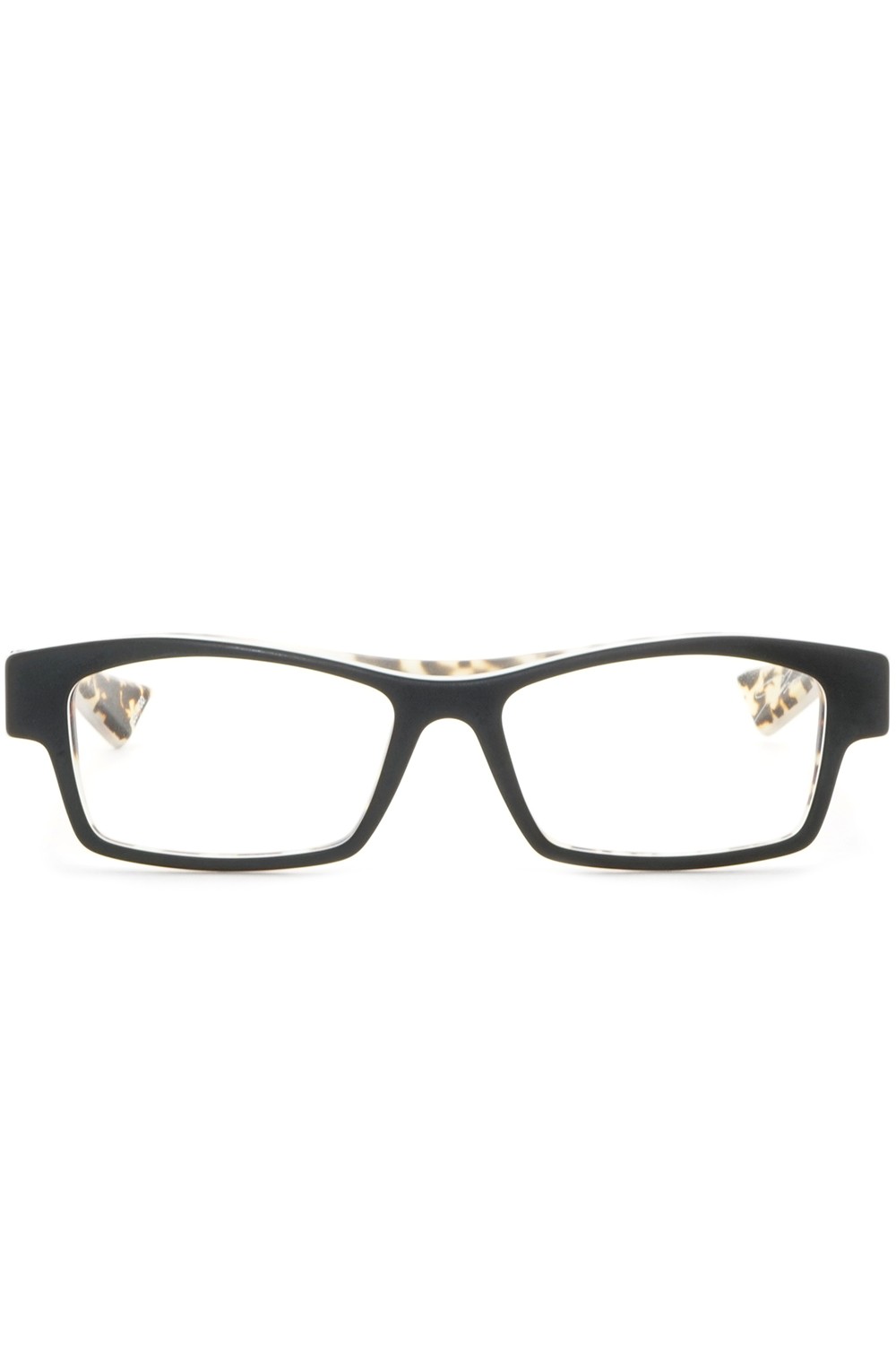 Piero Massaro - Occhiali da vista in celluloide rettangolari unisex nero -