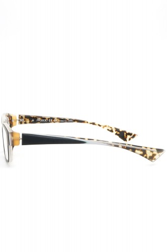 Piero Massaro - Occhiali da vista in celluloide rettangolari unisex nero -