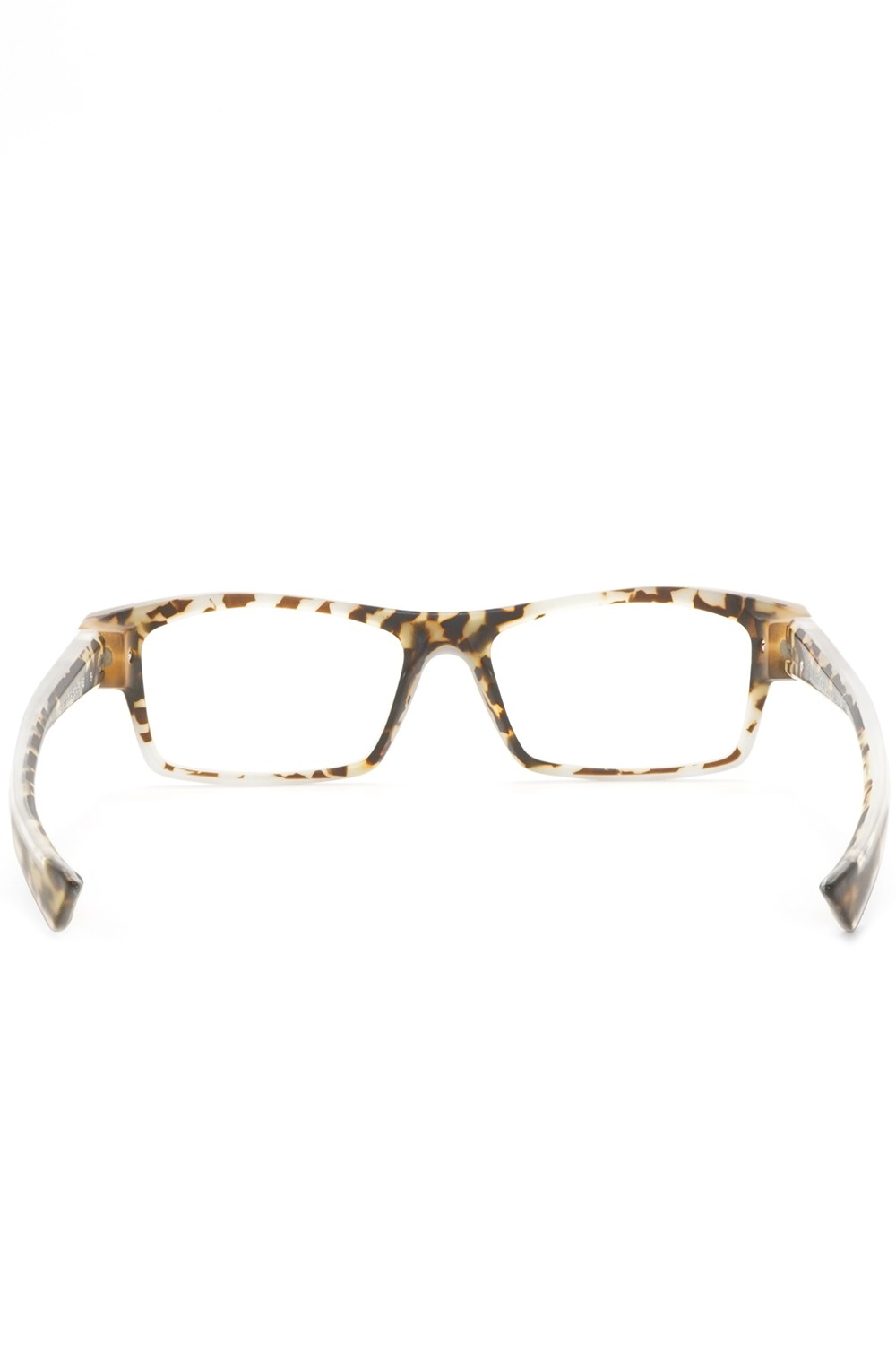 Piero Massaro - Occhiali da vista in celluloide rettangolari unisex nero -