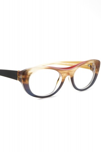 Piero Massaro - Occhiali da vista in celluloide ovali per donna tartarugato -