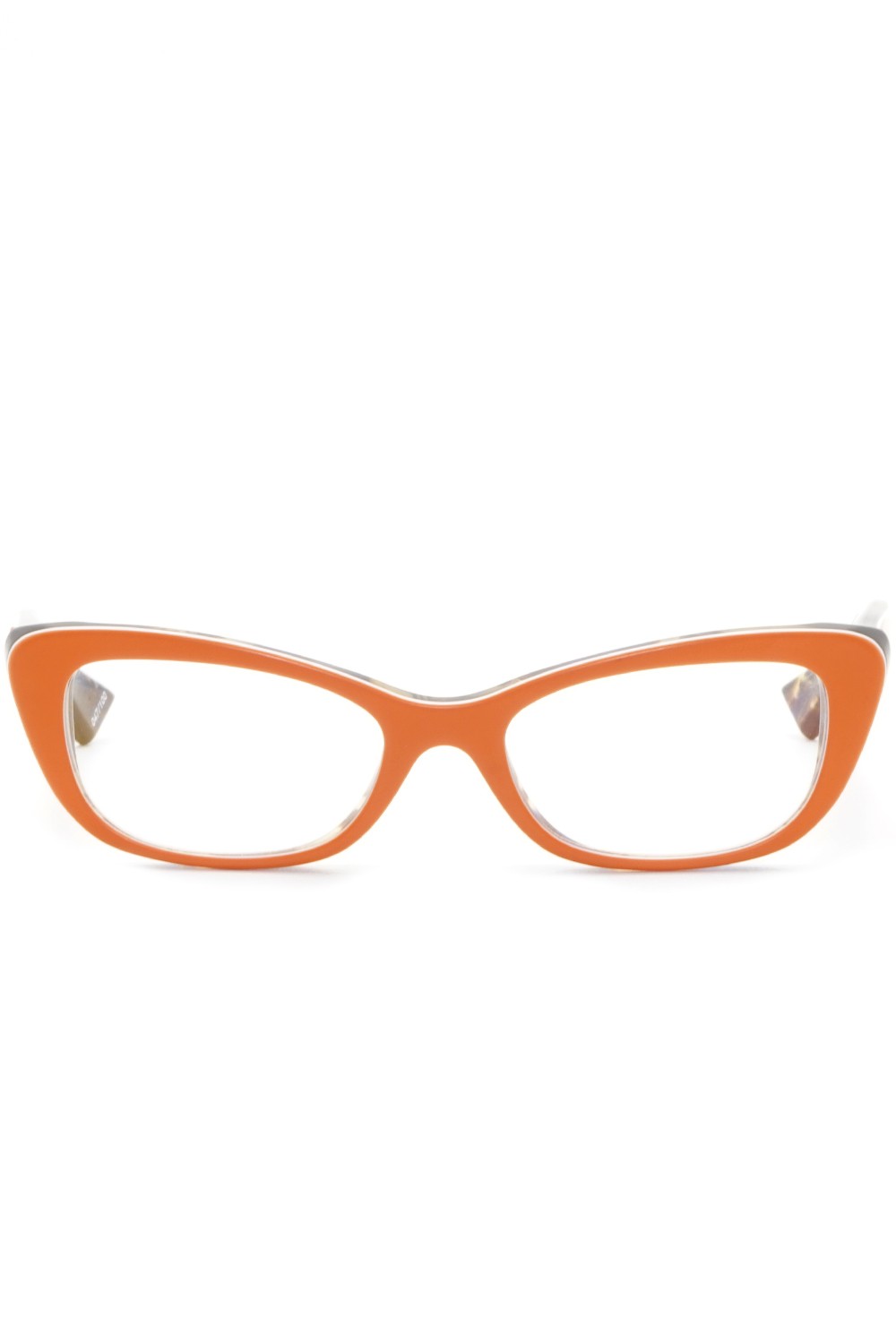 Piero Massaro - Occhiali da vista in celluloide cat eye per donna arancione -