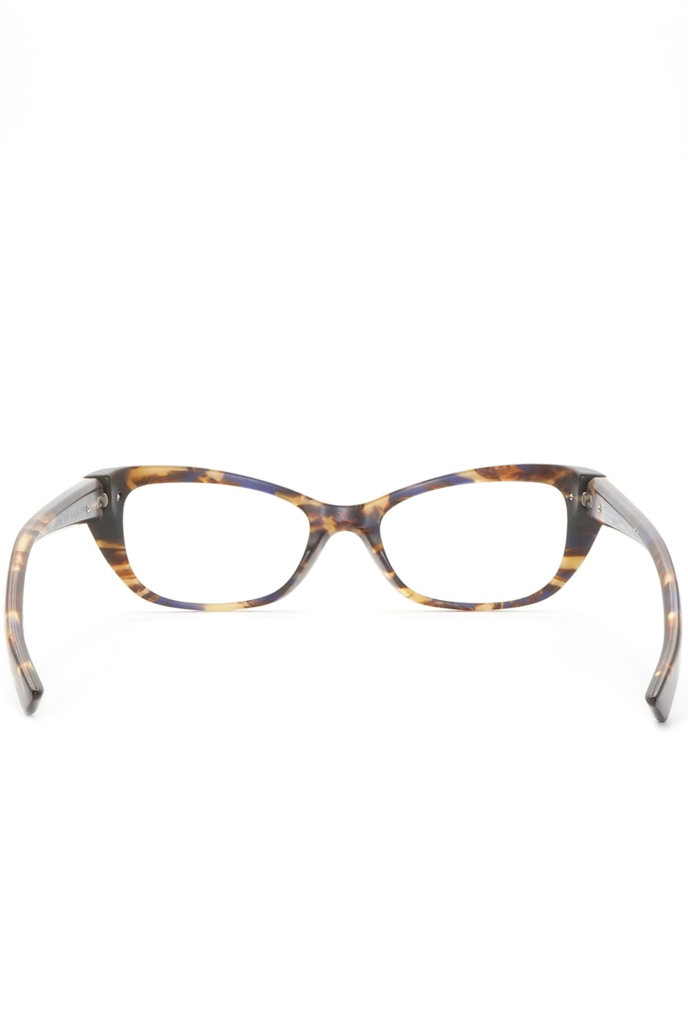 Piero Massaro - Occhiali da vista in celluloide cat eye per donna arancione -