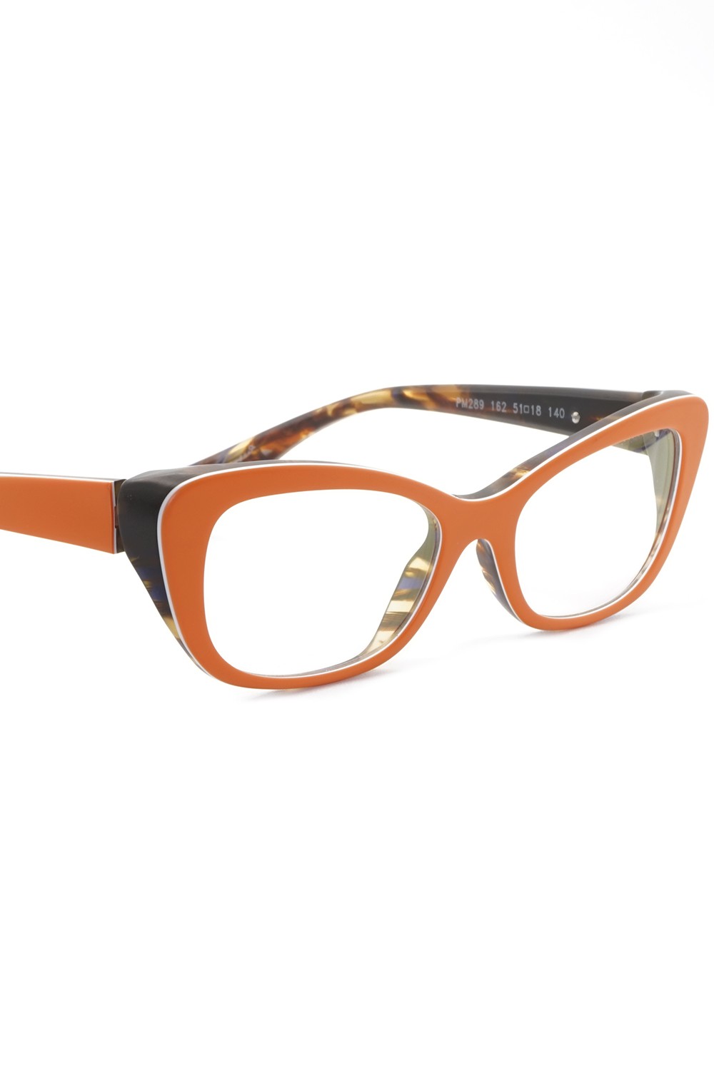 Piero Massaro - Occhiali da vista in celluloide cat eye per donna arancione -