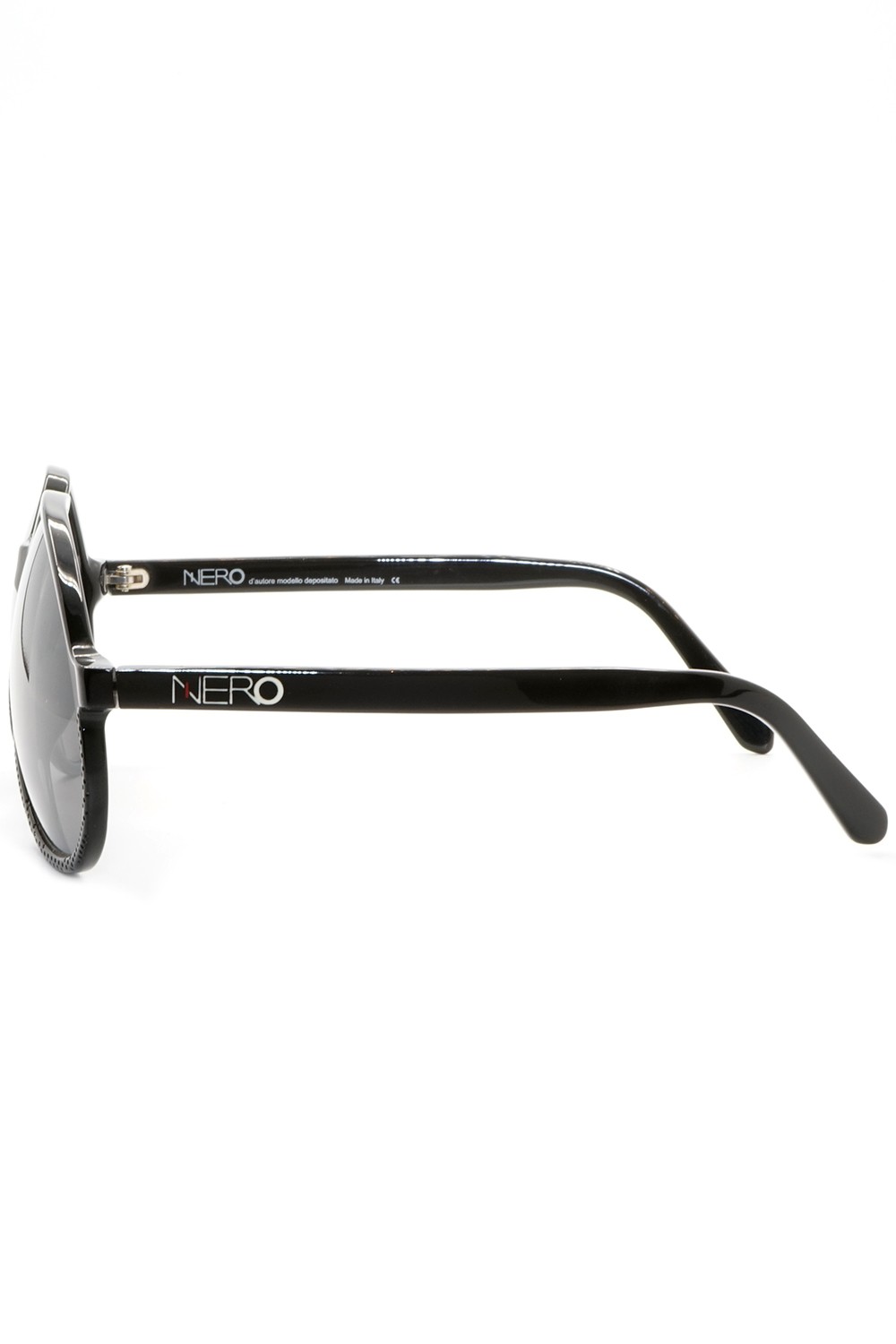 NERO - Occhiali da sole in celluloide a goccia unisex nero - R14S N