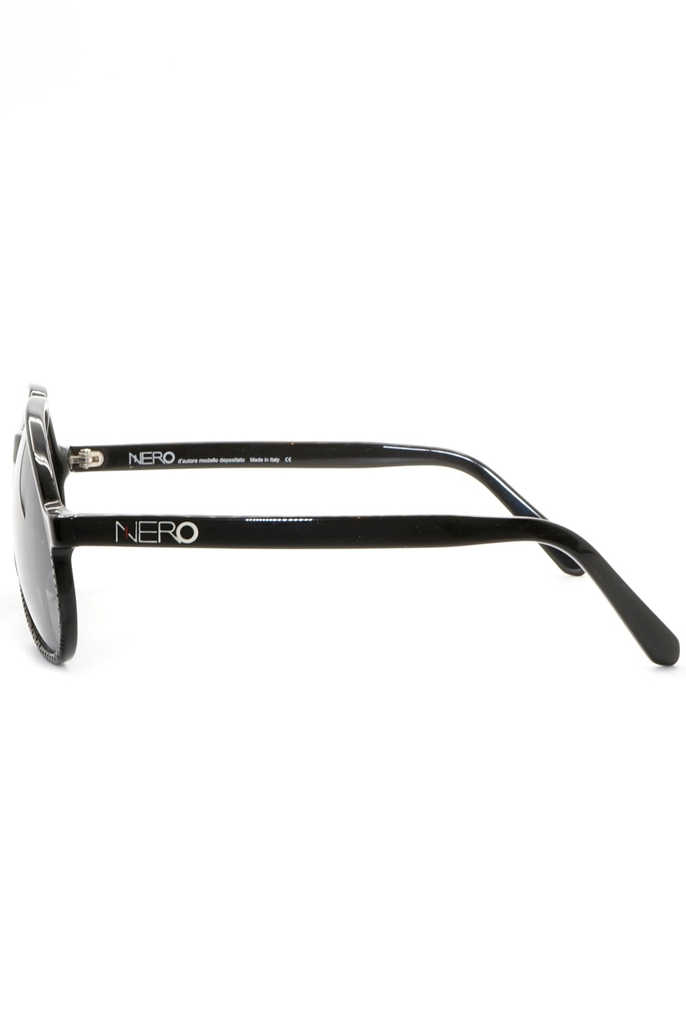 NERO - Occhiali da sole in celluloide a goccia unisex nero - R14S N