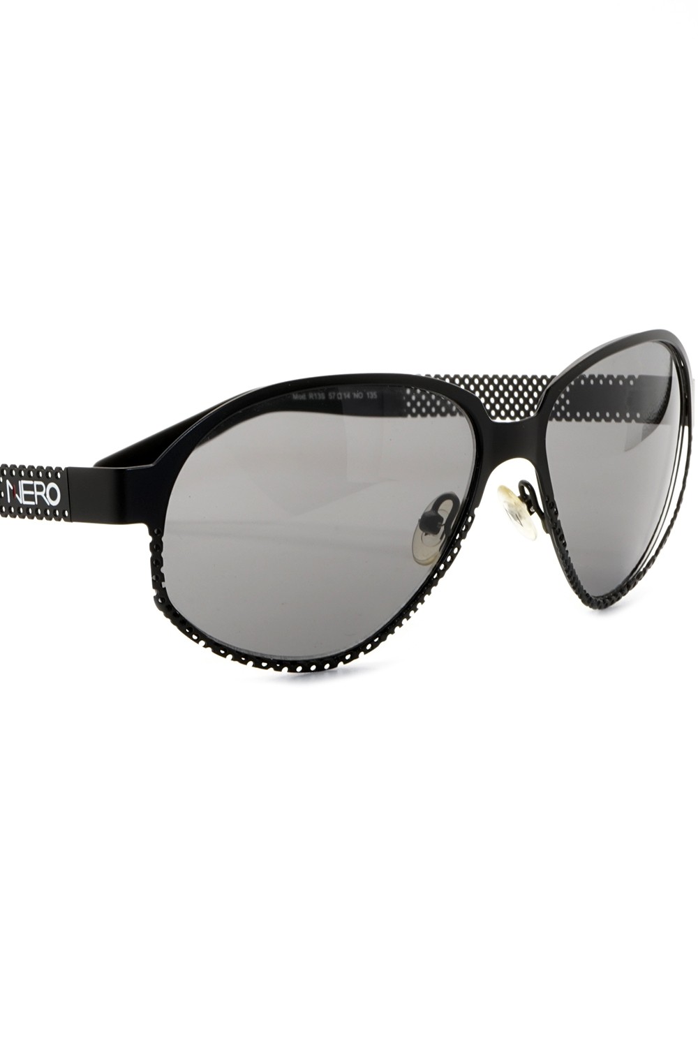 NERO - Occhiali da sole in metallo a goccia unisex nero - R13S N