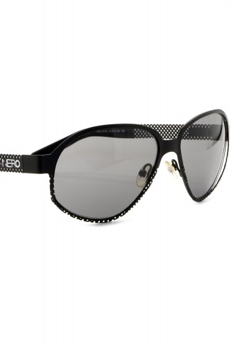 NERO - Occhiali da sole in metallo a goccia unisex nero - R13S N