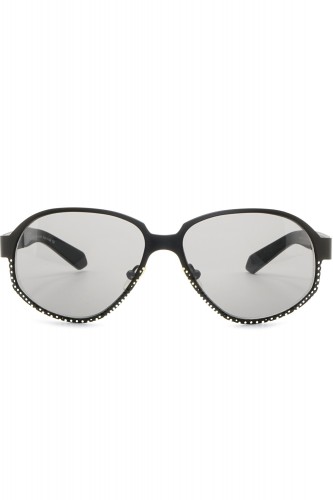 NERO - Occhiali da sole in metallo a goccia unisex nero - R13S N 2