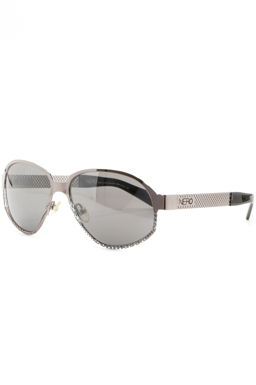 NERO - Occhiali da sole in metallo a goccia unisex argento - R13S GC