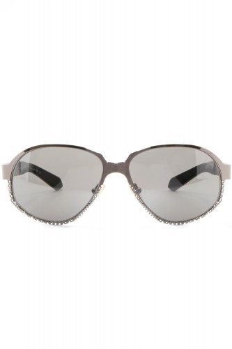 NERO - Occhiali da sole in metallo a goccia unisex argento - R13S GC 2