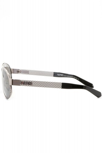 NERO - Occhiali da sole in metallo a goccia unisex argento - R13S GC