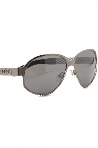 NERO - Occhiali da sole in metallo a goccia unisex argento - R13S GC