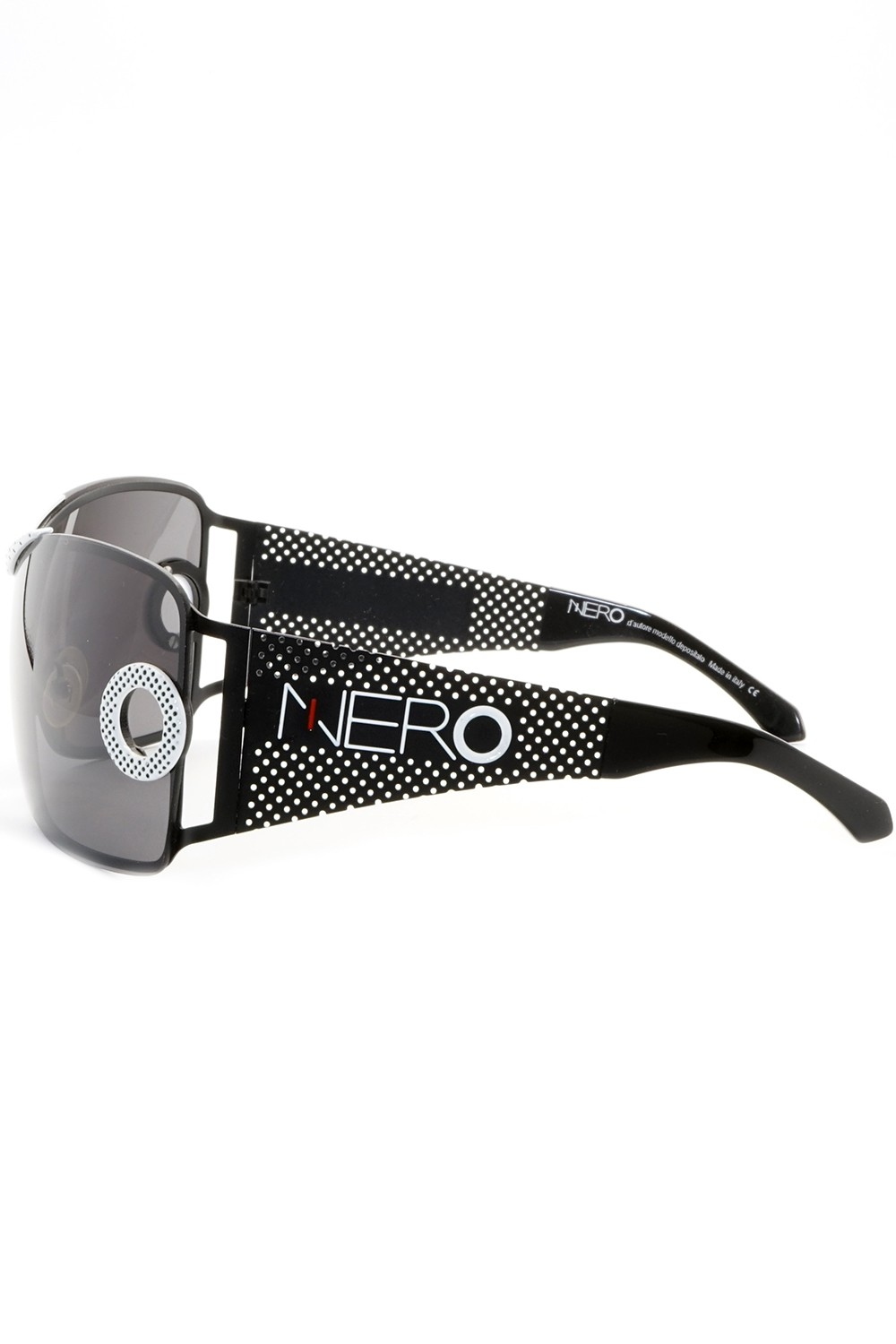 NERO - Occhiali da sole in metallo avvolgenti unisex nero - R15S NO