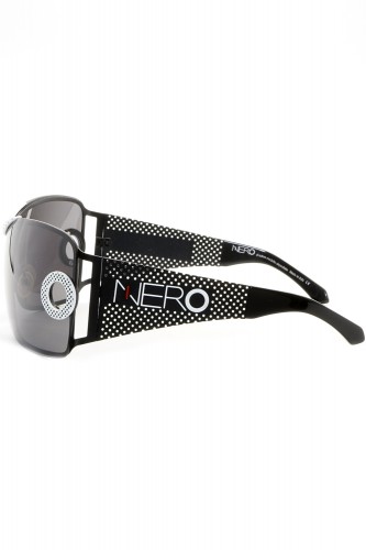 NERO - Occhiali da sole in metallo avvolgenti unisex nero - R15S NO