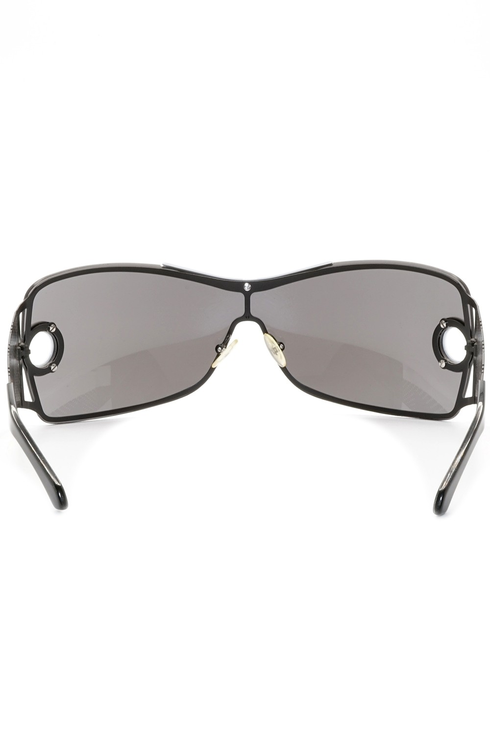 NERO - Occhiali da sole in metallo avvolgenti unisex nero - R15S NO