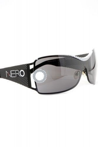 NERO - Occhiali da sole in metallo avvolgenti unisex nero - R15S NO