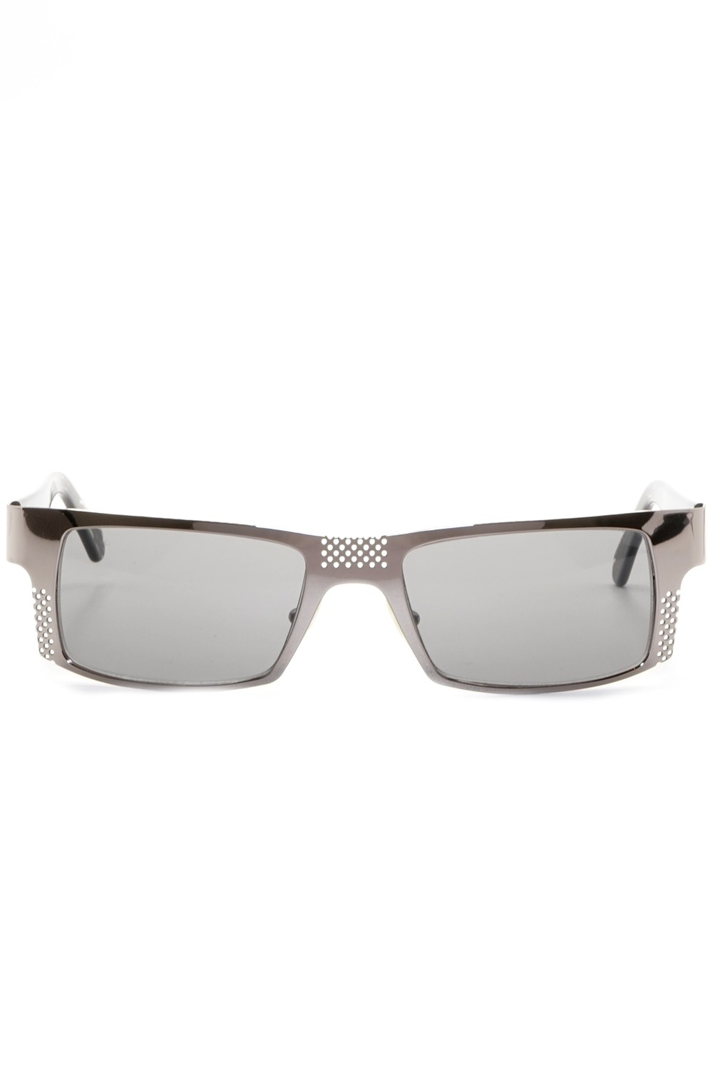 NERO - Occhiali da sole in metallo rettangolari per uomo argento - R08/-VS GC