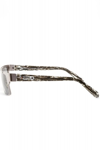 NERO - Occhiali da sole in metallo rettangolari per uomo argento - R08/-VS GC