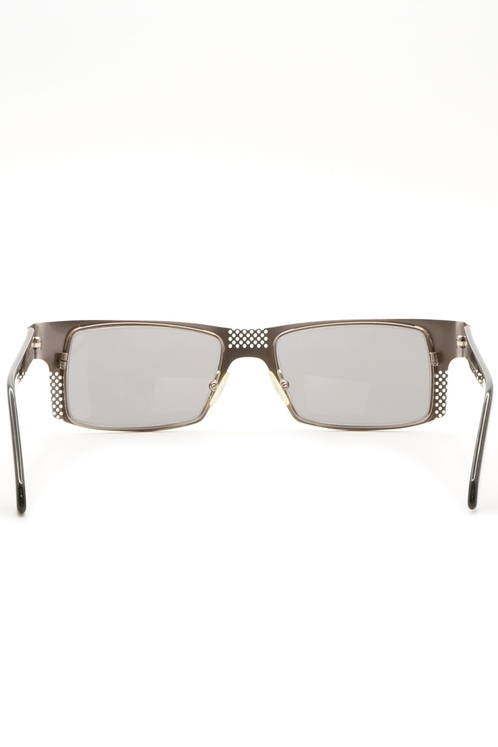 NERO - Occhiali da sole in metallo rettangolari per uomo argento - R08/-VS GC