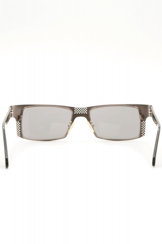 NERO - Occhiali da sole in metallo rettangolari per uomo argento - R08/-VS GC