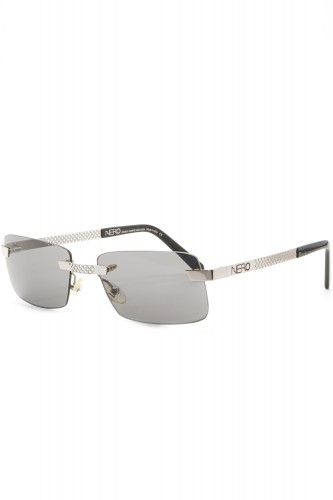 NERO - Occhiali da sole glasant in metallo rettangolari unisex argento -