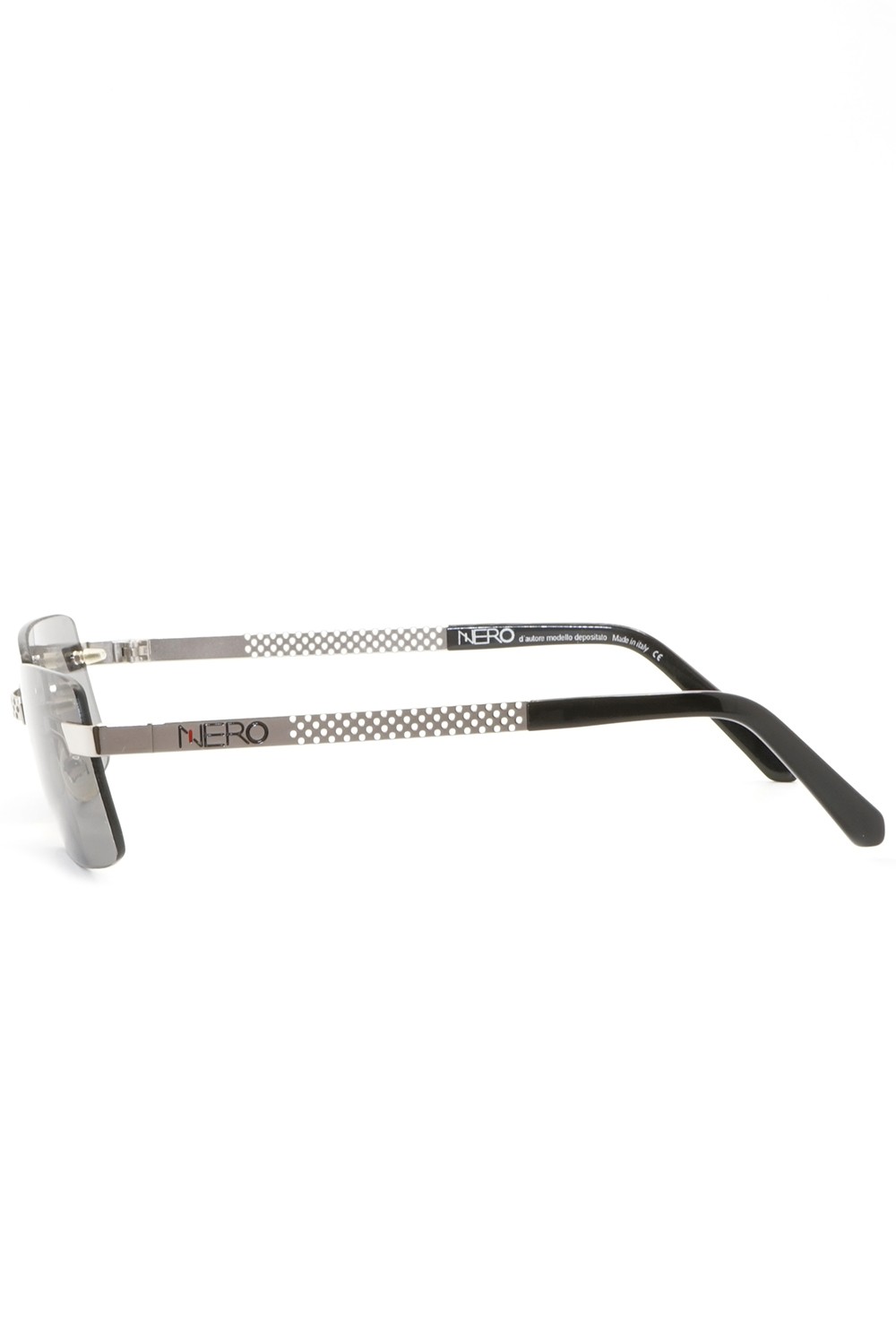 NERO - Occhiali da sole glasant in metallo rettangolari unisex argento -