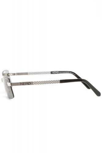 NERO - Occhiali da sole glasant in metallo rettangolari unisex argento -